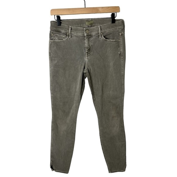 MOTHER Denim - MOTHER The Vamp Skinny Jeans Gray Size 28 Split Hem Ankle Length